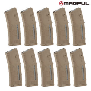 Magpul PMAG GEN M3 AR-15 .223/5.56 30 Round Medium Coyote Tan Window Magazine (10 Pack)