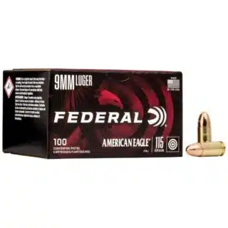 Federal American Eagle 9mm 115gr FMJ Ammo