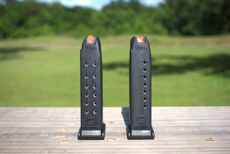 GLOCK 19 15-round vs 10-round magazine