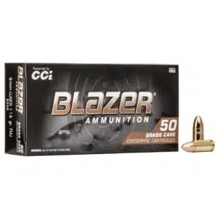 CCI Blazer Brass 9mm 115gr FMJ Ammo