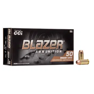 CCI Blazer Brass .40 S&W 180gr FMJ Ammo