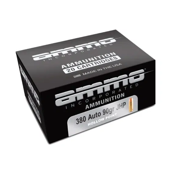 Ammo Inc .380 ACP 90gr Jacketed Hollow Point Ammo