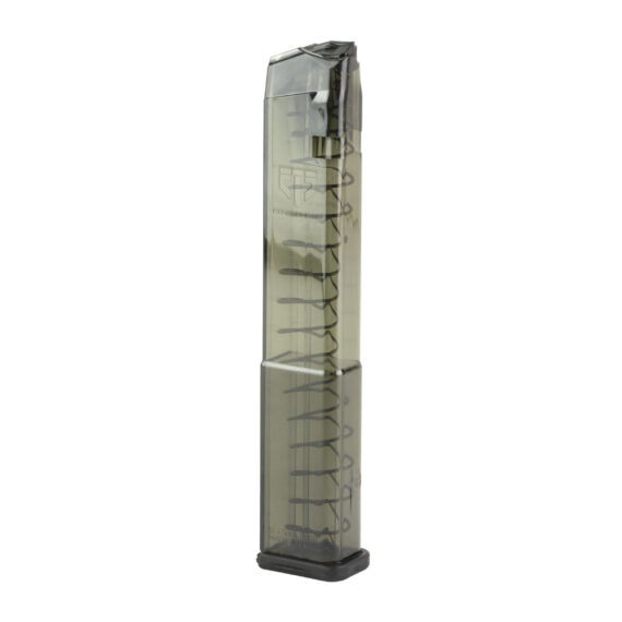ETS Group 9mm 32 Round Gen 2 Extended Magazine for Glock Pistols in Translucent Smoke