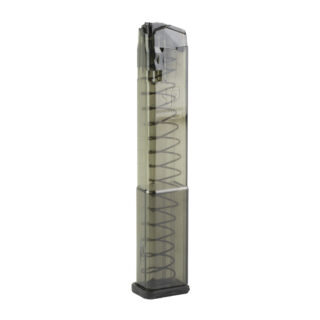 ETS Group 9mm 32 Round Gen 2 Extended Magazine for Glock Pistols in Translucent Smoke
