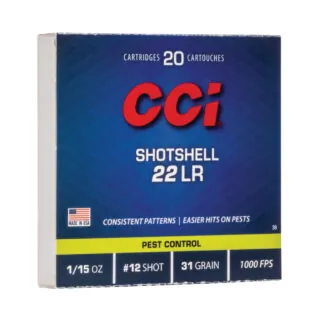 CCI .22LR 31gr Shotshell #12 Ammo 20 Round Box