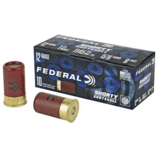 Federal Shorty Shotshell 12 Gauge 1.75" #8 Shot Ammo 100-Round Case