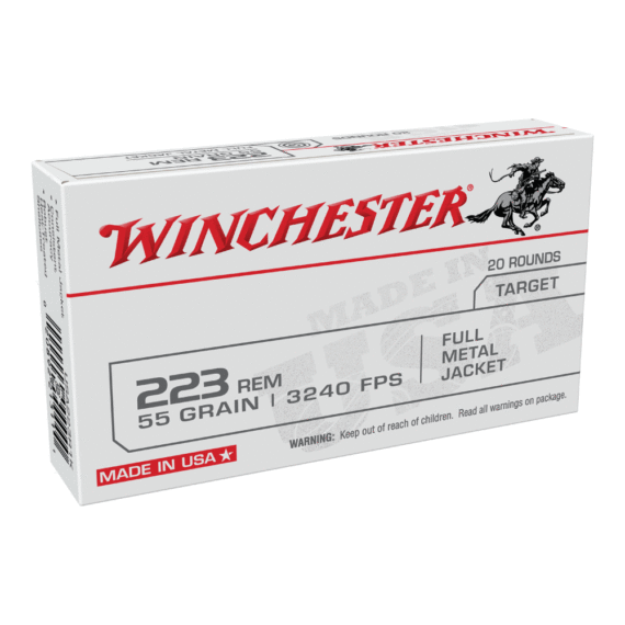 Winchester .223 Remington 55gr FMJ Ammo