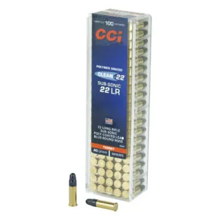 CCI Clean-22 .22LR Subsonic 40gr Lead Round Nose Ammo