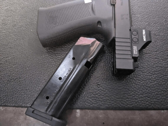 Shield Arms 15 Round Magazine and a Glock 43x