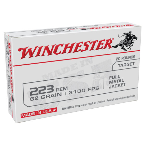 Winchester .223 Remington 62gr FMJ Ammo