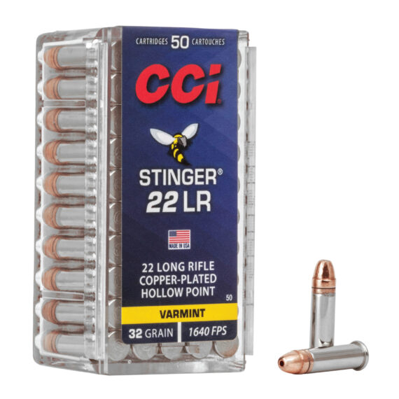 CCI Stinger .22LR 32gr Gilded Lead Hollow Point Ammo