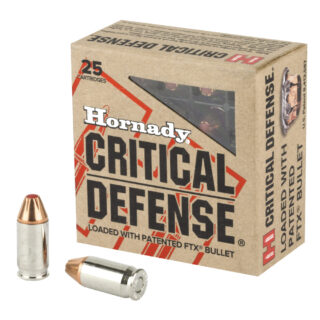 Hornady Critical Defense .380 ACP 90gr Hollow Point Ammo