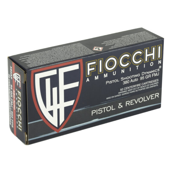 Fiocchi .380 ACP 95gr FMJ Ammo