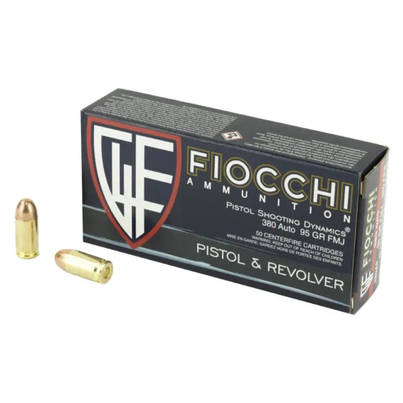 Fiocchi .380 ACP 95gr FMJ Ammo