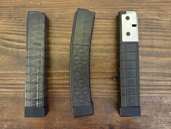 Scorpion-style or Colt-style magazines