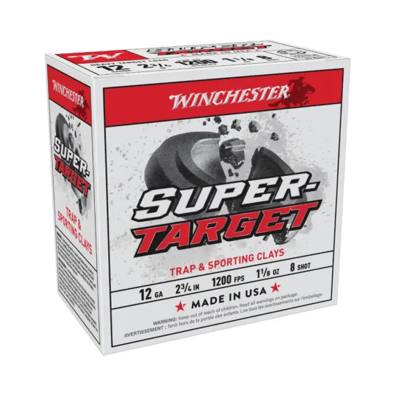 Winchester Super-Target 12 Gauge 2.75" #8 1 1/8 oz Ammo