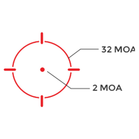 Holosun HS507K X2 MRS 2 MOA Dot with 32 MOA Circle Open Reflex Sight