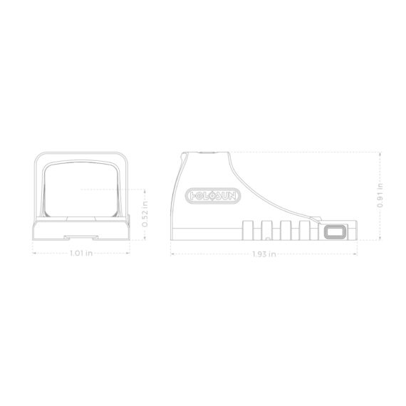 Holosun SCS-MOS 2 MOA Green Dot with 32 MOA Circle Open Reflex Sight