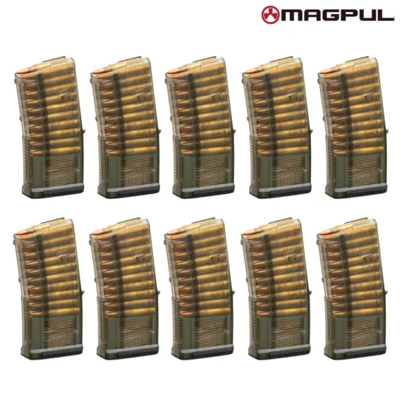Magpul TMAG GEN M3 AR-15 .223/5.56 20 Round Translucent Magazine (10 Pack)