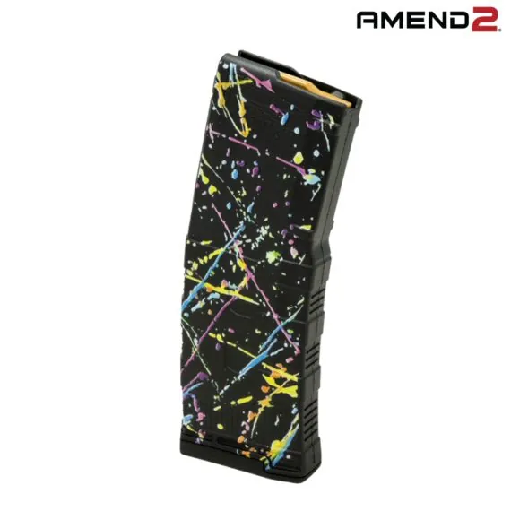 Amend2 Mod-3 AR-15 .223_5.56 30 Round Neon Splatter Magazine