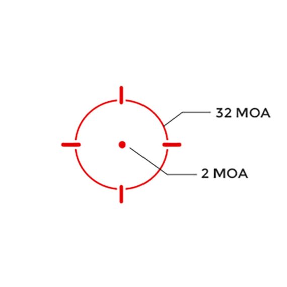 Holosun HS507C X2 MRS Red 2 MOA Dot with 32 MOA Circle Open Reflex Sight