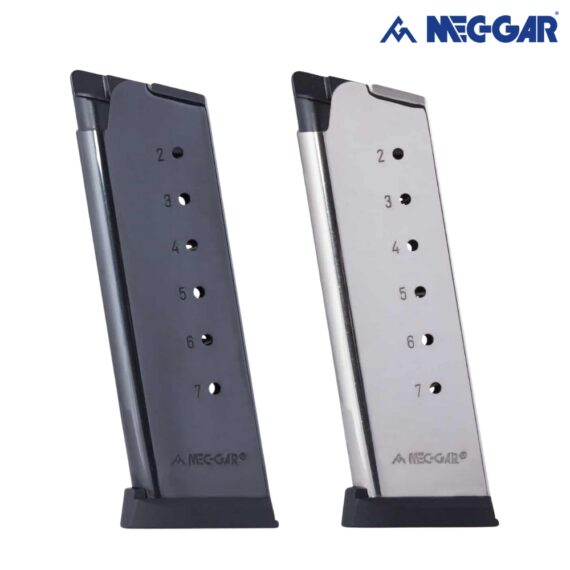 Mec-Gar 1911 Officer_Compact .45 ACP 7 Round Magazine - Blued