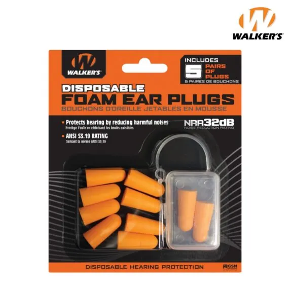 Walker's Game Foam Ear Plugs (5 Pack)