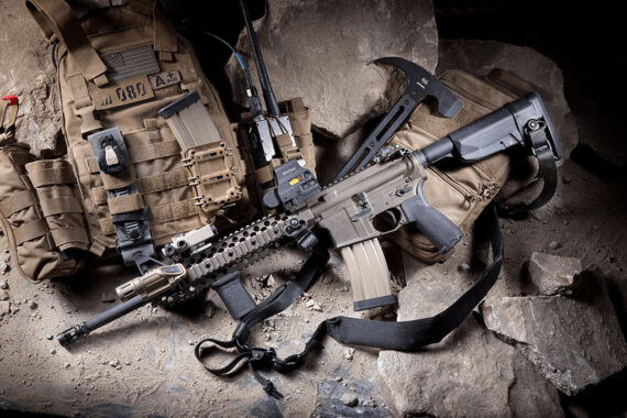 AR-15 with slightly angled magazine