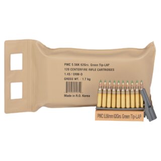 PMC Ammunition, XTAC, 556NATO, 62 Grain, FMJLAP, 120 Round Bulk Pack, Green Tip