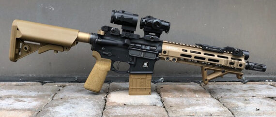 This pistol grip and angled foregrip