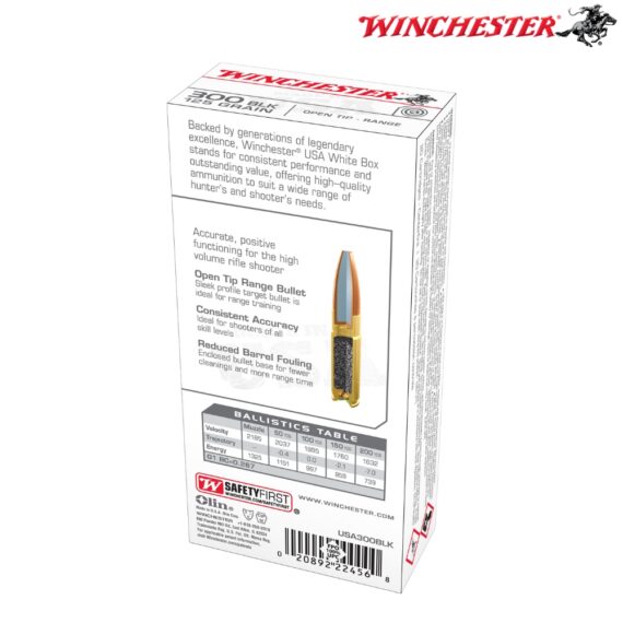 Winchester USA .300 Blackout 125gr OT Ammo #2