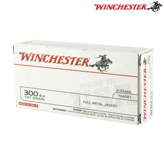Winchester USA .300 Blackout 147gr FMJ Ammo