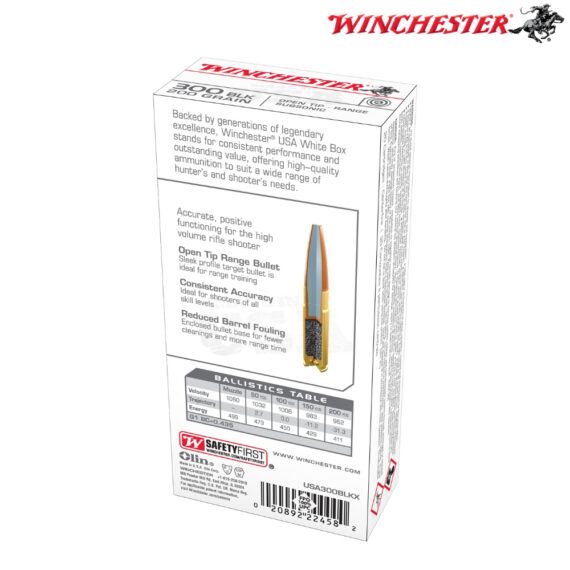 Winchester USA .300 Blackout 200gr OTR Ammo #2
