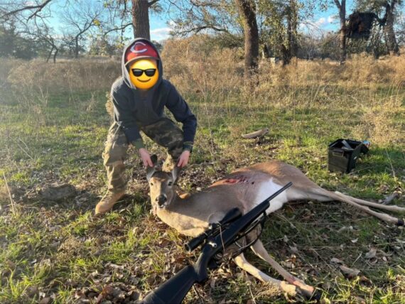 Chris Hunting with his son