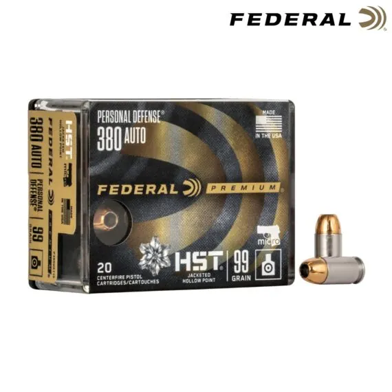 Federal HST .380 ACP 99gr JHP Ammo