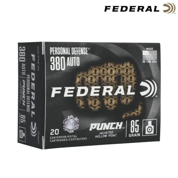 Federal Punch .380 ACP 85gr JHP Ammo