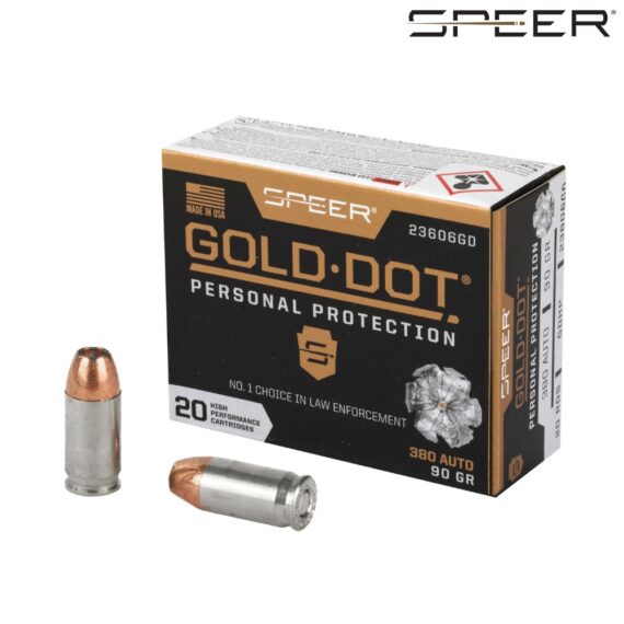 Speer Gold Dot .380 ACP 90gr HP Ammo
