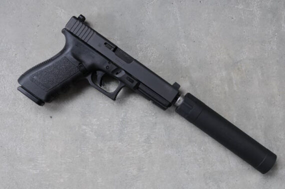 suppressed 9mm pistol