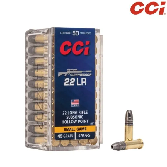 CCI Suppressor .22 LR 45gr HP Ammo