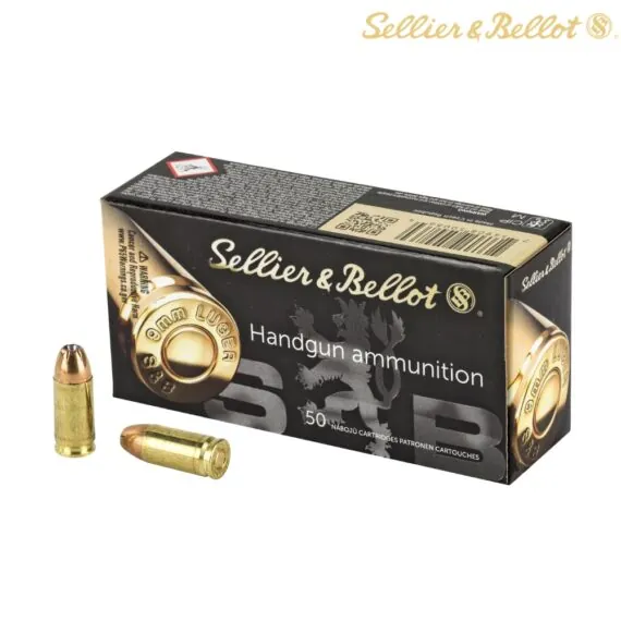 S&B 9mm 124gr JHP Ammo