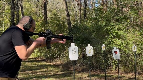 EOTech EXPS3 with the DCR reticle at 50 yards