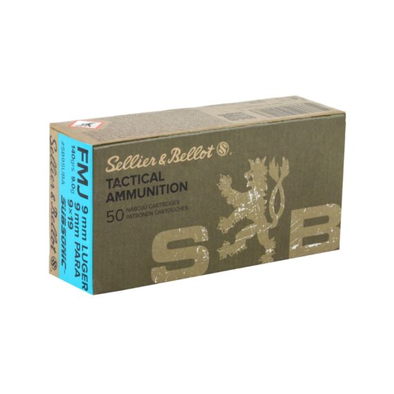S&B 9mm Subsonic 140gr FMJ Ammo #2