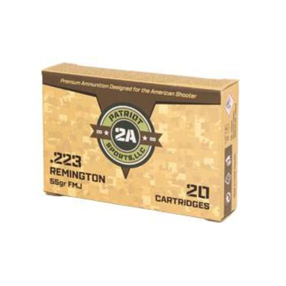 Patriot Sports .223 Remington 55gr FMJ Ammo