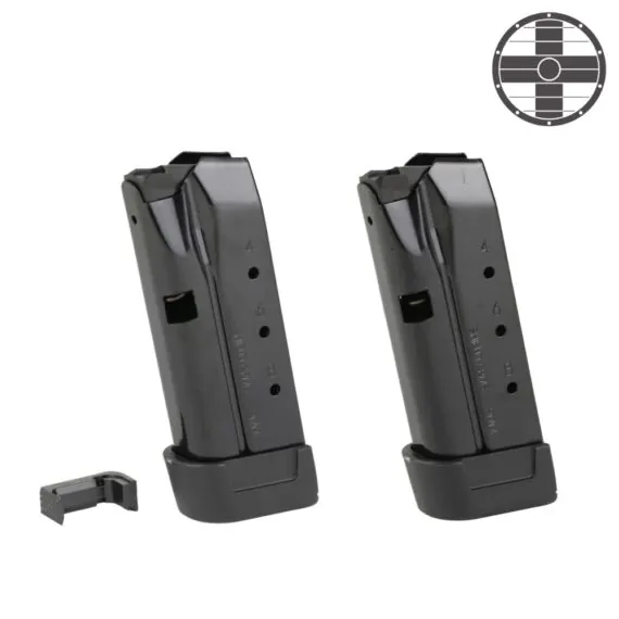 Shield Arms Z9 9mm 9 Round Magazine with Magazine Release for Glock 43 Pistols (2 Pack)