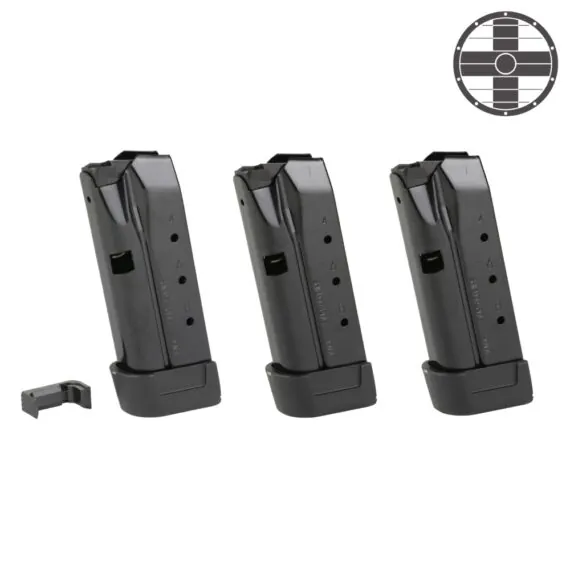 Shield Arms Z9 9mm 9 Round Magazine (3 Pack) with Magazine Release for Glock 43 Pistols